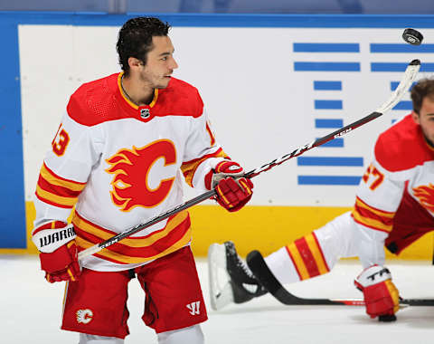 Johnny Gaudreau #13 of the Calgary Flames. (Photo by Claus Andersen/Getty Images)