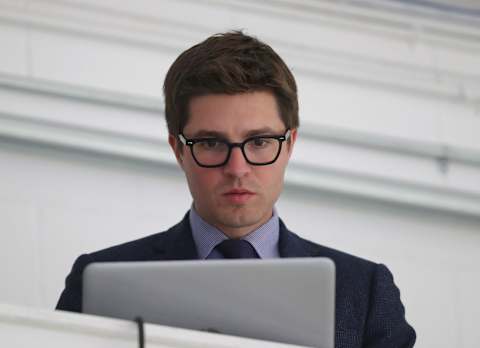 Kyle Dubas, General Manager of the Toronto Maple Leafs (Photo by Tom Szczerbowski/Getty Images)