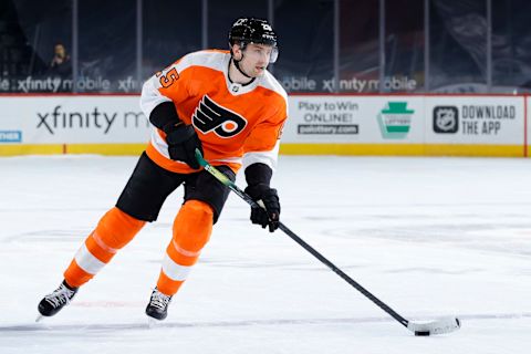 James van Riemsdyk #25 of the Philadelphia Flyers. (Photo by Tim Nwachukwu/Getty Images)