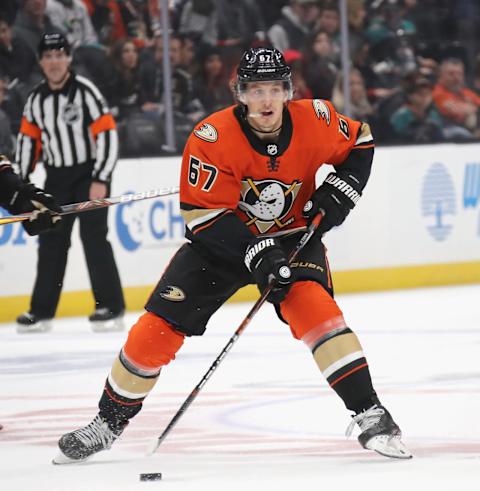 Rickard Rakell #67 of the Anaheim Ducks (Photo by Bruce Bennett/Getty Images)