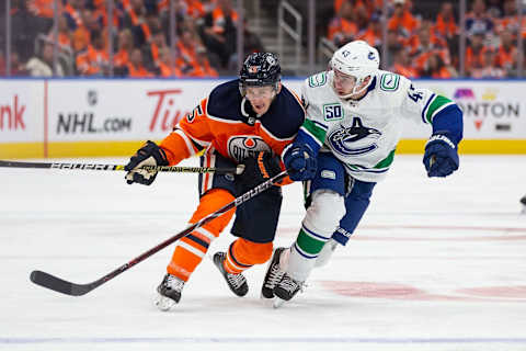 Vancouver Canucks’ Quinn Hughes. (Photo by Codie McLachlan/Getty Images)