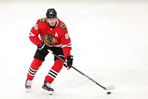 Patrick Kane #88 of the Chicago Blackhawks.(Photo by Stacy Revere/Getty Images)