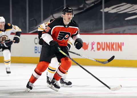 James van Riemsdyk #25 of the Philadelphia Flyers. (Photo by Bruce Bennett/Getty Images)