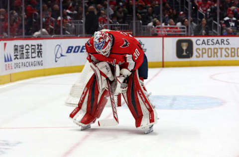 Ilya Samsonov of the Washington Capitals  (Photo by Rob Carr/Getty Images)