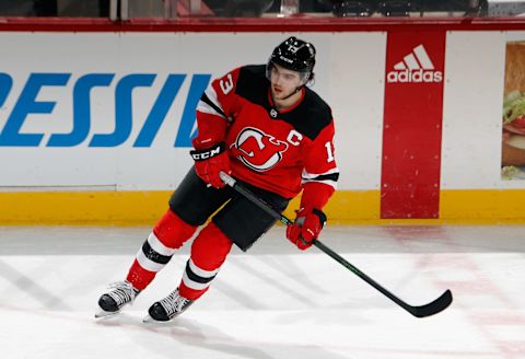 Nico Hischier #13 of the New Jersey Devils. (Photo by Bruce Bennett/Getty Images)