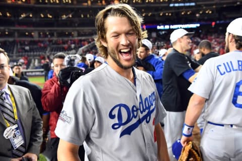 Los Angeles Dodgers pitcher Clayton Kershaw (22) is the pick to win the 2021 World Series MVP. Mandatory Credit: Brad Mills-USA TODAY Sports