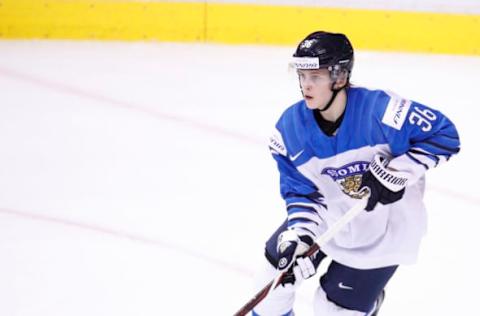 VANCOUVER , BC – JANUARY 4: Anttoni Honka #36 of Finland skates against Switzerland during a semi-final game at the IIHF World Junior Championships at Rogers Arena on January 4, 2019 in Vancouver, British Columbia, Canada. (Photo by Kevin Light/Getty Images) “n”n”n”n