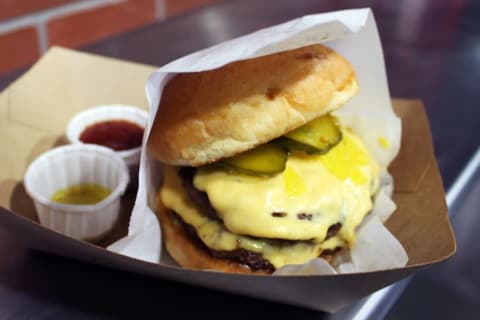 cheeseburger at H&F Burger