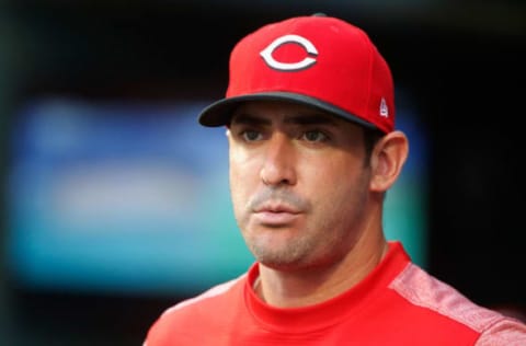 NEW YORK, NY – AUGUST 06: Matt Harvey #32 of the Cincinnati Reds looks on from the dugout during the first inning against the New York Mets at Citi Field on August 6, 2018 in the Flushing neighborhood of the Queens borough of New York City. (Photo by Jim McIsaac/Getty Images)