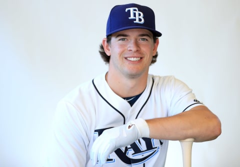 PORT CHARLOTTE, FLORIDA – FEBRUARY 17: Nick Solak #85 of the Tampa Bay Rays poses for a portrait during photo day on February 17, 2019 in Port Charlotte, Florida. (Photo by Mike Ehrmann/Getty Images)