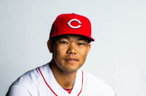 GOODYEAR, AZ – FEBRUARY 19: Connor Joe #17 of the Cincinnati Reds poses for a portrait at the Cincinnati Reds Player Development Complex on February 19, 2019 in Goodyear, Arizona. (Photo by Rob Tringali/Getty Images)