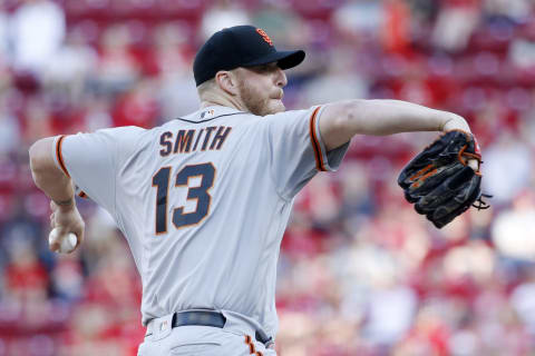 CINCINNATI, OH – MAY 05: Will Smith #13 of the San Francisco Giants pitches in the ninth inning against the Cincinnati Reds at Great American Ball Park on May 5, 2019 in Cincinnati, Ohio. The Giants won 6-5. (Photo by Joe Robbins/Getty Images)