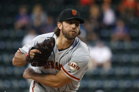 NEW YORK, NEW YORK – JUNE 04: Madison Bumgarner #40 of the San Francisco Giants pitches against the New York Mets during the first inning at Citi Field on June 04, 2019 in New York City. (Photo by Michael Owens/Getty Images)