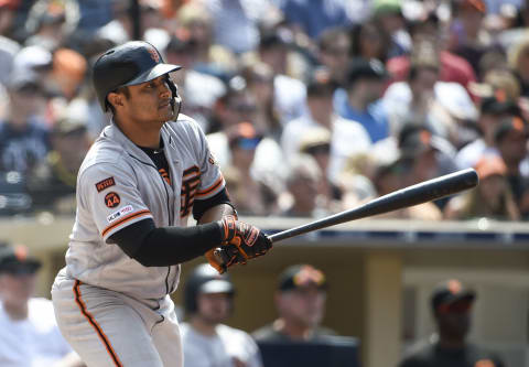 SF Giants second baseman Donovan Solano is the perfect example of how a minor-league free-agent signing can be a major contributor. (Photo by Denis Poroy/Getty Images)