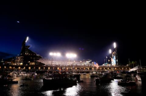 SAN FRANCISCO, CA – OCTOBER 24: McCovey Cove is seen as the San Francisco Giants take on the Kansas City Royals in Game Three of the 2014 World Series at AT&T Park on October 24, 2014 in San Francisco, California. (Photo by Rob Carr/Getty Images)