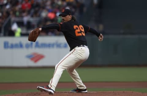 SAN FRANCISCO, CA – JULY 14: Jeff Samardzija #29 of the San Francisco Giants delivers a pitch during the first inning against the Oakland Athletics at AT&T Park on July 14, 2018 in San Francisco, California. (Photo by Stephen Lam/Getty Images)