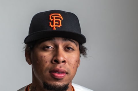 Luis Madero of the SF Giants poses for a portrait at Scottsdale Stadium, the spring training complex of the San Francisco Giants on February 18, 2020 in Phoenix, Arizona. (Photo by Rob Tringali/Getty Images)