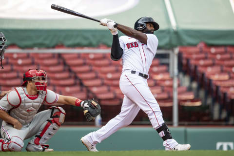 The SF Giants were reportedly interested in Jackie Bradley Jr. #19 of the Boston Red Sox at the trade deadline. Could they circle back to the outfielder this offseason? (Photo by Billie Weiss/Boston Red Sox/Getty Images)