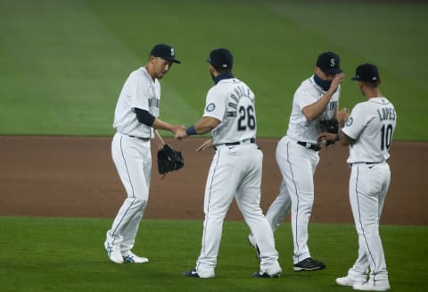 The SF Giants will not be facing off against the Seattle Mariners on Tuesday after the first game of the team’s two-game series was postponed due to hazardous air quality conditions. (Photo by Lindsey Wasson/Getty Images)