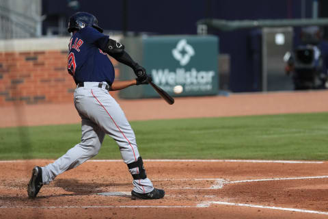 Jackie Bradley Jr. #19 of the Boston Red Sox has seemingly been on the SF Giants radar for years. Now a free agent, a reunion could once again be in the cards. (Photo by Carmen Mandato/Getty Images)