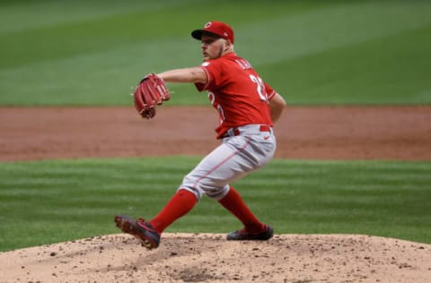 MILWAUKEE, WISCONSIN – AUGUST 24: Trevor Bauer #27 of the Cincinnati Reds pitches in the second inning against the Milwaukee Brewers at Miller Park on August 24, 2020 in Milwaukee, Wisconsin. (Photo by Dylan Buell/Getty Images)