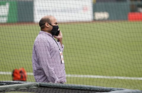 On this week’s Sound the Foghorn, guest Melissa Lockard joins the podcast to speculate about SF Giants President of Baseball Operations, Farhan Zaidi’s plans this offseason and beyond. (Photo by Lachlan Cunningham/Getty Images)