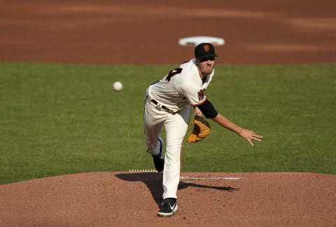 SAN FRANCISCO, CALIFORNIA – SEPTEMBER 07: Kevin Gausman #34 of the SF Giants pitches against the Arizona Diamondbacks in the top of the first inning at Oracle Park on September 07, 2020 in San Francisco, California. (Photo by Thearon W. Henderson/Getty Images)