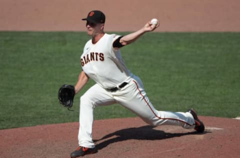 SAN FRANCISCO, CA – SEPTEMBER 06: Tony Watson #56 of the San Francisco Giants pitches against the Arizona Diamondbacks during the eighth inning at Oracle Park on September 6, 2020, in San Francisco, California. The San Francisco Giants defeated the Arizona Diamondbacks 4-2. (Photo by Jason O. Watson/Getty Images)