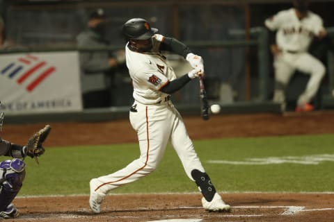 The SF Giants recalled Steven Duggar after placing Luis Basabe (above) on IL. (Photo by Lachlan Cunningham/Getty Images)