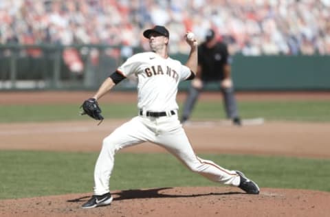 SAN FRANCISCO, CALIFORNIA – SEPTEMBER 27: Drew Smyly #18 of the SF Giants pitches against the San Diego Padres at Oracle Park on September 27, 2020, in San Francisco, California. (Photo by Lachlan Cunningham/Getty Images)