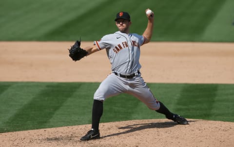 After non-tendering Tyler Anderson, the SF Giants have no left-handed starters left in their rotation. Could that change before the end of the offseason? (Photo by Michael Zagaris/Oakland Athletics/Getty Images)