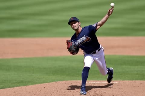 VENICE, FLORIDA – MARCH 09: Phil Pfeifer #67 of the Atlanta Braves throws to pitch during the third inning against the Pittsburgh Pirates during a spring training game at CoolToday Park on March 09, 2021 in Venice, Florida. (Photo by Douglas P. DeFelice/Getty Images)