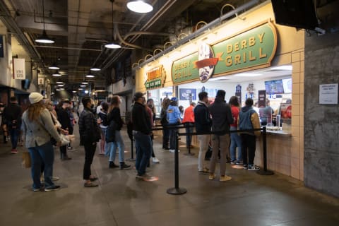 SAN FRANCISCO, CALIFORNIA – JUNE 11: A view of the concession stands at Pride Movie Night during a screening of “In The Heights” at Oracle Park on June 11, 2021. (Photo by Miikka Skaffari/Getty Images)