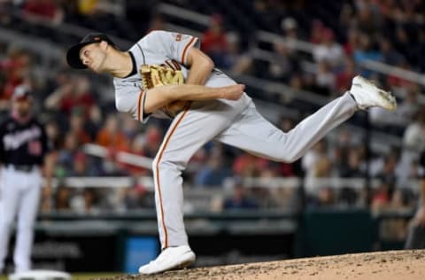 WASHINGTON, DC – JUNE 12: Tyler Rogers #71 of the SF Giants pitches against the Washington Nationals during game two of a doubleheader at Nationals Park on June 12, 2021 in Washington, DC. (Photo by Will Newton/Getty Images)