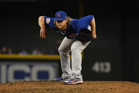 PHOENIX, ARIZONA – JULY 16: Craig Kimbrel #46 of the Chicago Cubs delivers a ninth-inning pitch against the Arizona Diamondbacks at Chase Field on July 16, 2021. Kimbrel could be a top trade target of the SF Giants leading up to the MLB trade deadline. (Photo by Norm Hall/Getty Images)