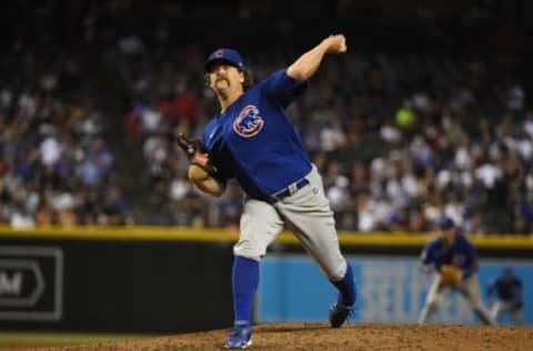 PHOENIX, ARIZONA – JULY 16: Andrew Chafin #39 of the Chicago Cubs delivers a pitch against the Arizona Diamondbacks at Chase Field on July 16, 2021 in Phoenix, Arizona. (Photo by Norm Hall/Getty Images)