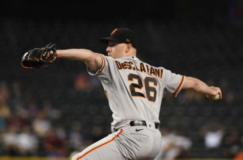 PHOENIX, ARIZONA – AUGUST 02: Anthony DeSclafani #26 of the San Francisco Giants delivers a pitch against the Arizona Diamondbacks at Chase Field on August 02, 2021 in Phoenix, Arizona. (Photo by Norm Hall/Getty Images)