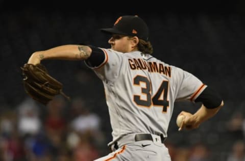 PHOENIX, ARIZONA – AUGUST 04: Kevin Gausman #34 of the San Francisco Giants delivers a pitch against the Arizona Diamondbacks at Chase Field on August 04, 2021 in Phoenix, Arizona. (Photo by Norm Hall/Getty Images)