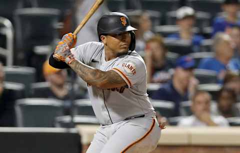 NEW YORK, NEW YORK – AUGUST 26: Chadwick Tromp #14 of the SF Giants in action against the New York Mets at Citi Field on August 26, 2021. The Giants defeated the Mets 3-2. (Photo by Jim McIsaac/Getty Images)