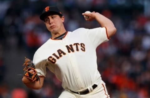 SAN FRANCISCO, CA – APRIL 09: Derek Holland #45 of the San Francisco Giants pitches against the Arizona Diamondbacks during the first inning at AT&T Park on April 9, 2018 in San Francisco, California. (Photo by Jason O. Watson/Getty Images)