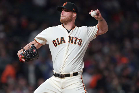 SAN FRANCISCO, CA – MAY 01: Will Smith #13 of the San Francisco Giants pitches against the Los Angeles Dodgers in the top of the ninth inning of a Major League Baseball game at Oracle Park on May 1, 2019 in San Francisco, California. The Giants won the game 2-1. (Photo by Thearon W. Henderson/Getty Images)