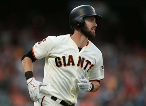 SAN FRANCISCO, CALIFORNIA – JUNE 11: Steven Duggar #6 of the San Francisco Giants runs the bases after hitting a two-run home run in the bottom of the fourth inning against the San Diego Padres at Oracle Park on June 11, 2019 in San Francisco, California. (Photo by Lachlan Cunningham/Getty Images)