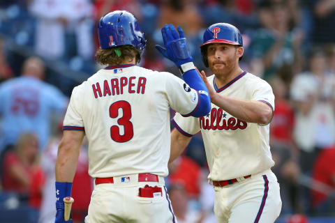 Phillies outfielder Bryce Harper. (Photo by Rich Schultz/Getty Images)