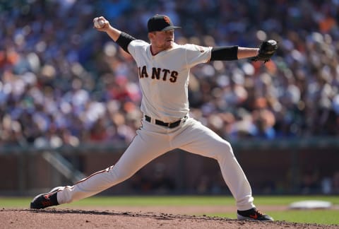 SF Giants starting pitcher Logan Webb pitches against the Los Angeles Dodgers in the top of the fifth inning at Oracle Park on September 28, 2019. (Photo by Thearon W. Henderson/Getty Images)