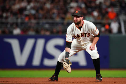 SF Giants first baseman Brandon Belt underwent another surgery on Thursday. (Photo by Daniel Shirey/Getty Images)