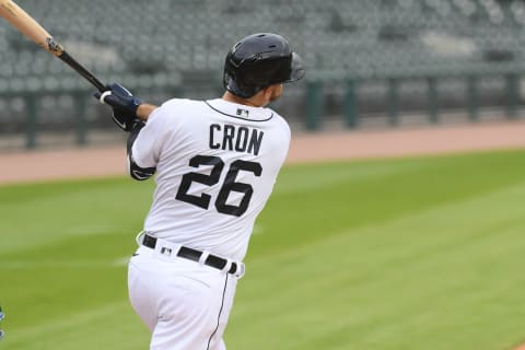 DETROIT, MI – JULY 30: C.J. Cron #26 of the Detroit Tigers bats during the game against the Kansas City Royals at Comerica Park on July 30, 2020 in Detroit, Michigan. The Royals defeated the Tigers 5-3. (Photo by Mark Cunningham/MLB Photos via Getty Images)