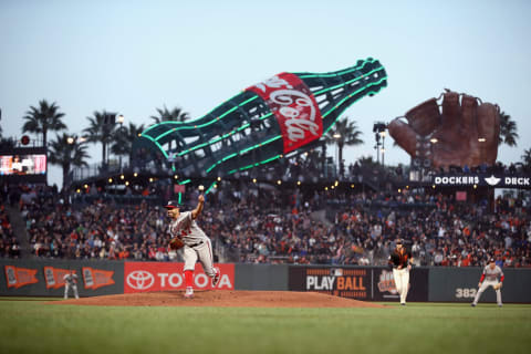 SAN FRANCISCO, CA – APRIL 23: Gio Gonzalez #47 of the Washington Nationals pitches against the San Francisco Giants in the second inning at AT&T Park on April 23, 2018 in San Francisco, California. (Photo by Ezra Shaw/Getty Images)