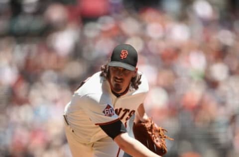 SAN FRANCISCO, CA – JULY 07: Jeff Samardzija #29 of the San Francisco Giants pitches against the St. Louis Cardinals at AT&T Park on July 7, 2018 in San Francisco, California. (Photo by Ezra Shaw/Getty Images)