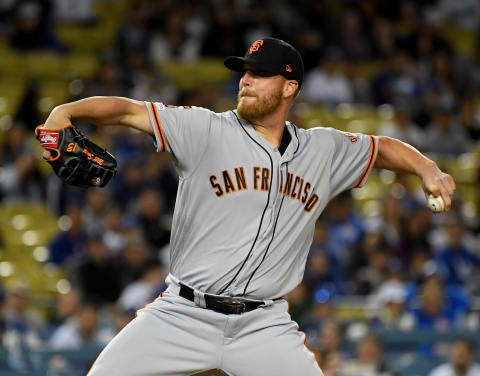 LOS ANGELES, CA – APRIL 01: Will Smith #13 of the San Francisco Giants earns a save pitching in the ninth inning of the game against the Los Angeles Dodgers at Dodger Stadium on April 1, 2019 in Los Angeles, California. (Photo by Jayne Kamin-Oncea/Getty Images)