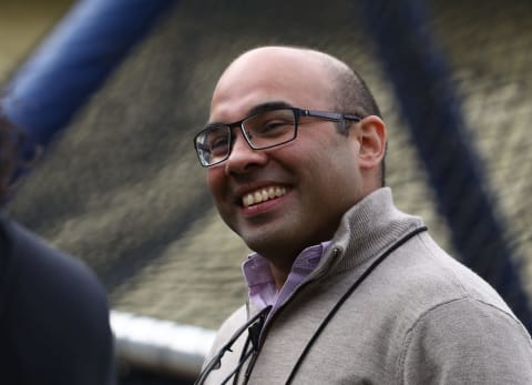 SF Giants president of baseball operations Farhan Zaidi. (Photo by Victor Decolongon/Getty Images)